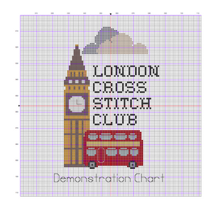 Rainbow London Cross Stitch Pattern - Abstract London landmarks