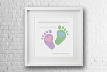 Load image into Gallery viewer, Personalised Baby cross stitch pattern
