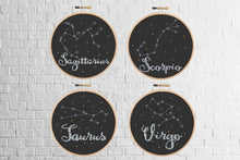 Load image into Gallery viewer, Star Signs Cross Stitch Patterns - All 12 star signs
