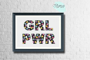 Girl Power Cross Stitch Pattern
