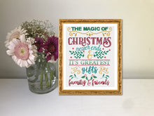 Load image into Gallery viewer, Christmas Typography Cross Stitch Pattern for family and friends

