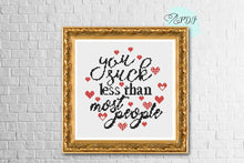 Load image into Gallery viewer, Sarcastic Love Cross Stitch Pattern
