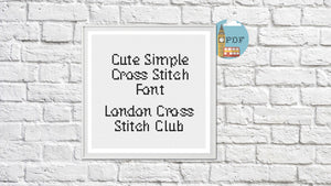 Cute Cross Stitch Font, Simple Cross Stitch Alphabet PDF
