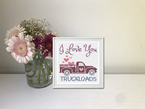 Love Cross Stitch Pattern - Love you truckloads