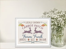 Load image into Gallery viewer, Easter Cross Stitch Pattern - vintage farmhouse sign
