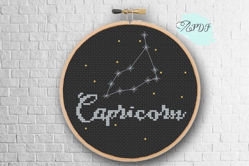 Capricorn Cross Stitch Pattern - Star Sign